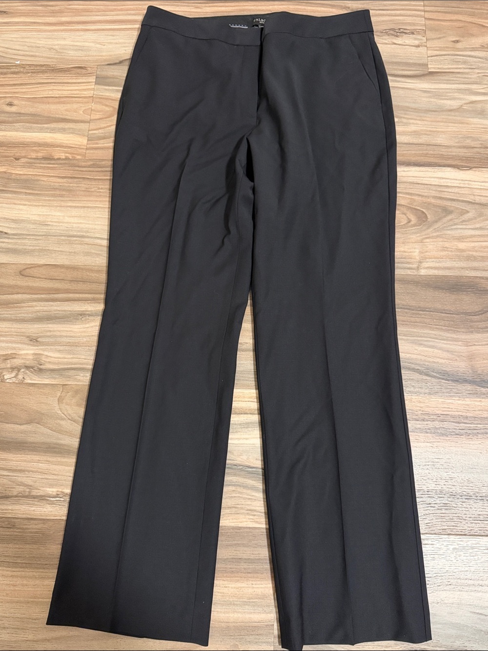 Talbots Womens Pants Black Size 12P Career Pant Dressy Wool Blend High Rise